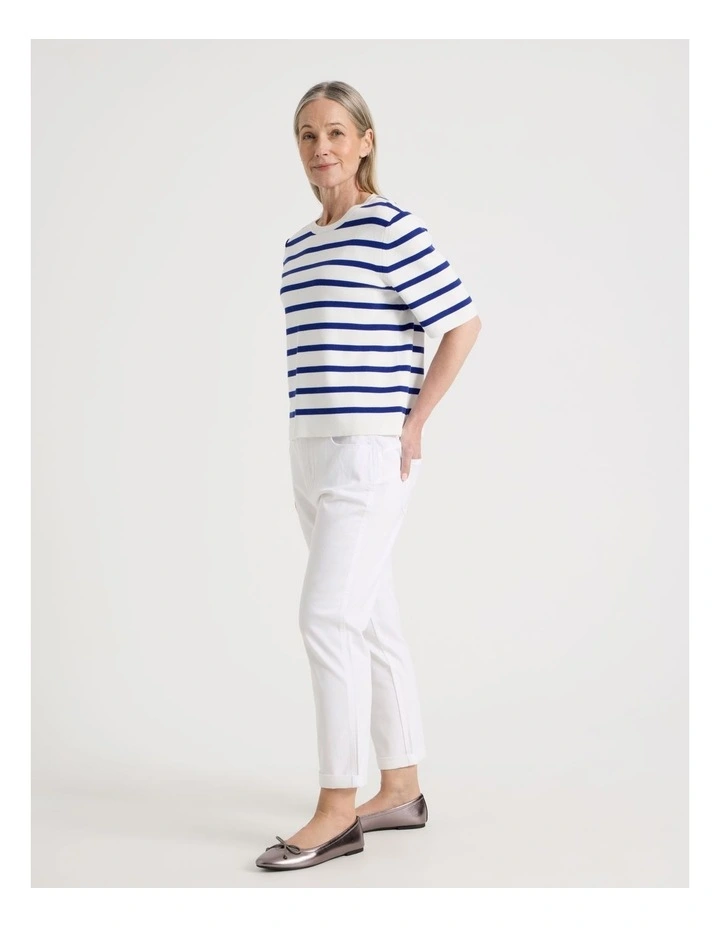 Wardrobe Staple Crop Jean in White image 1