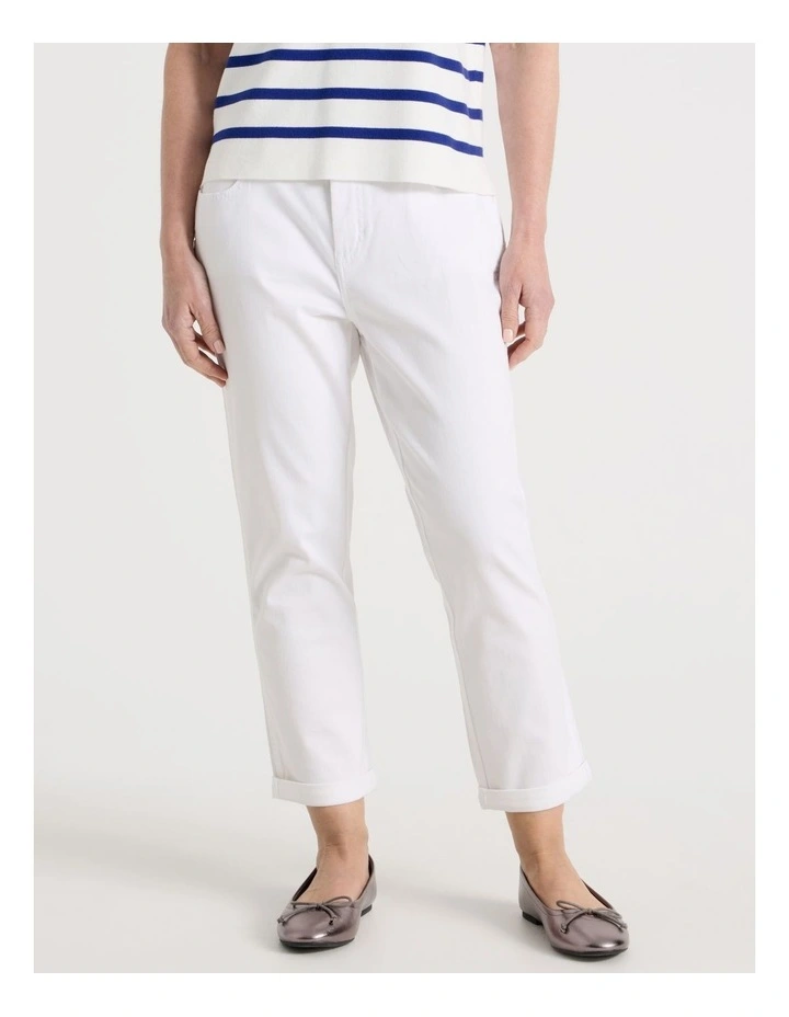 Wardrobe Staple Crop Jean in White image 2