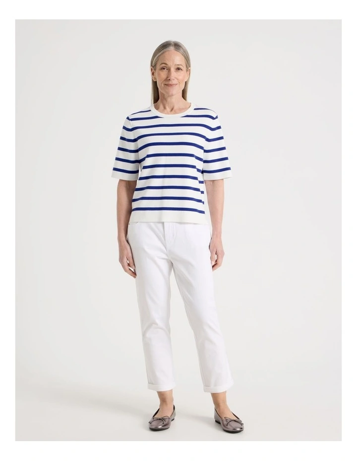 Wardrobe Staple Crop Jean in White image 3