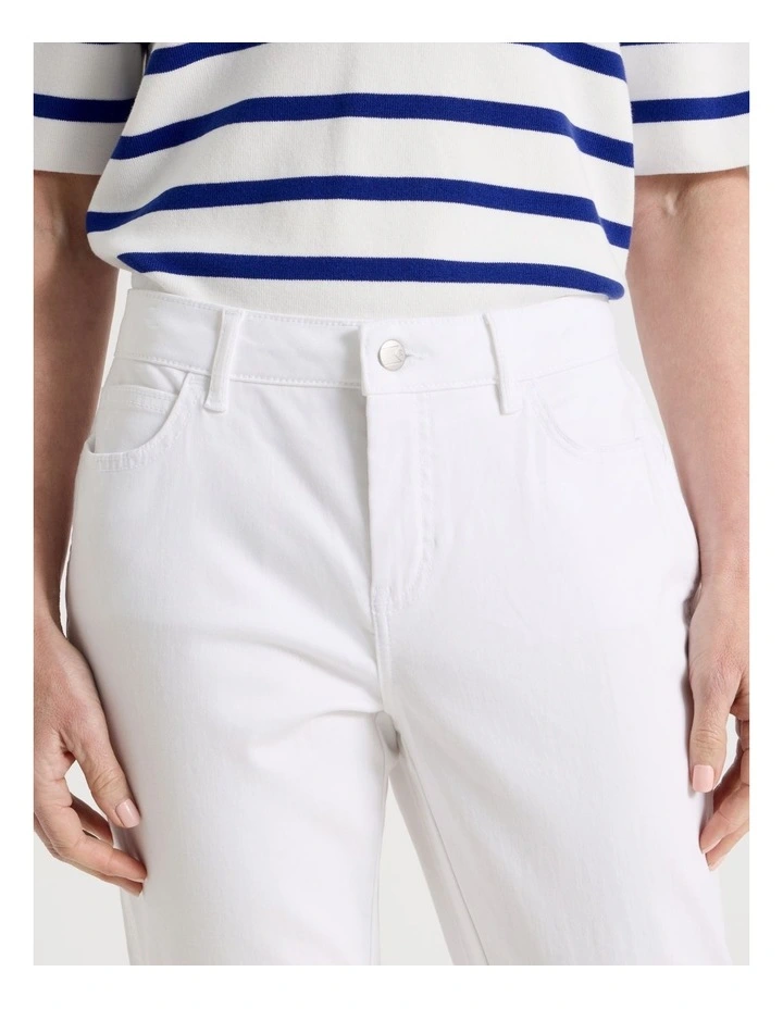 Wardrobe Staple Crop Jean in White image 4