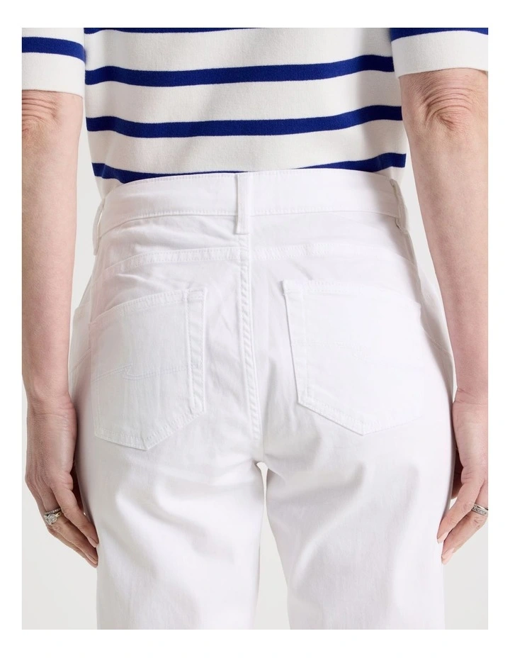Wardrobe Staple Crop Jean in White image 6