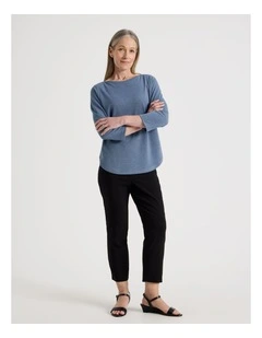 Wardrobe Staple Stretch Crop Pant in Black