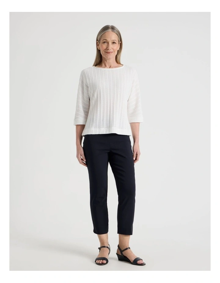 Wardrobe Staple Stretch Crop Pant in Navy image 1