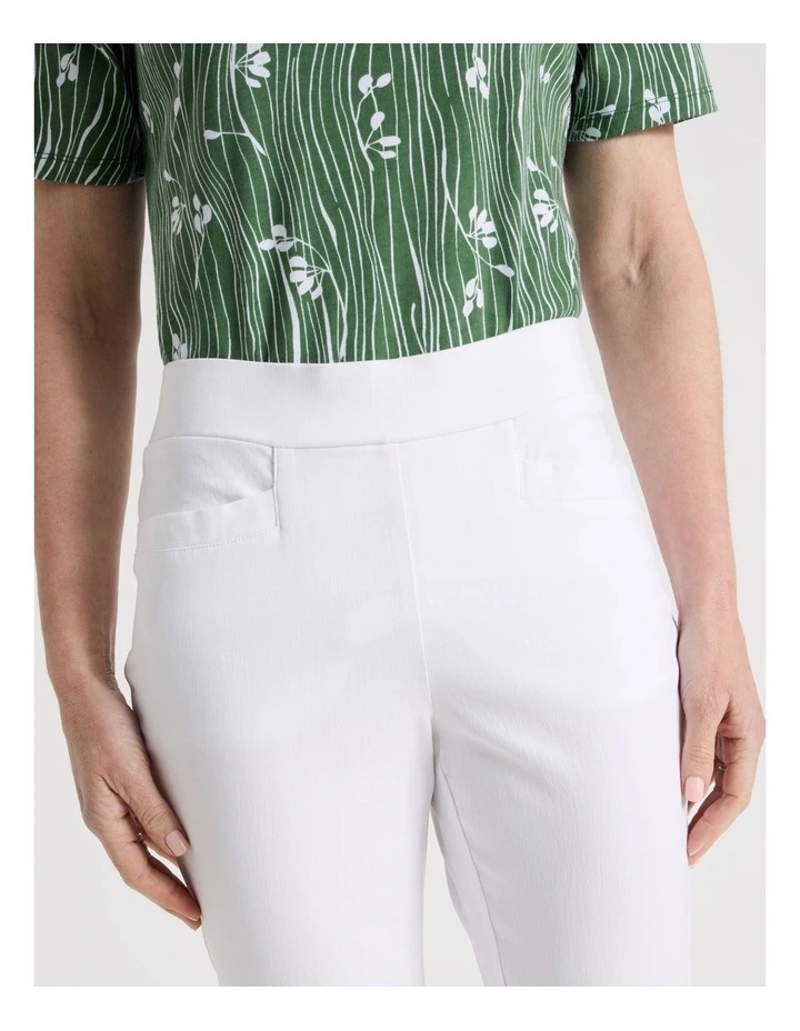 Wardrobe Staple Stretch Crop Pant in White image 5