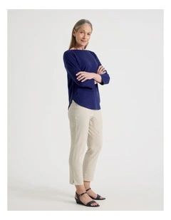 Wardrobe Staple Stretch Crop Pant in Stone