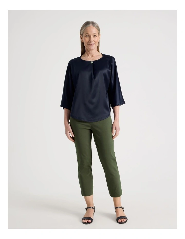 Wardrobe Staple Stretch Crop Pant in Khaki image 3