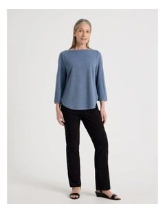 Wardrobe Staple Straight Full Length Pant in Black