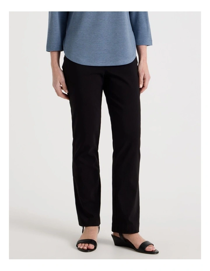Wardrobe Staple Straight Full Length Pant in Black image 2