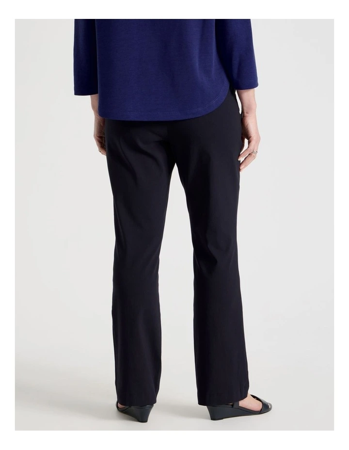 Petites Wardrobe Staple Straight Full Length Pant in Navy image 5