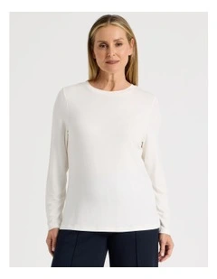 Long Sleeve Layering Tee in Ivory