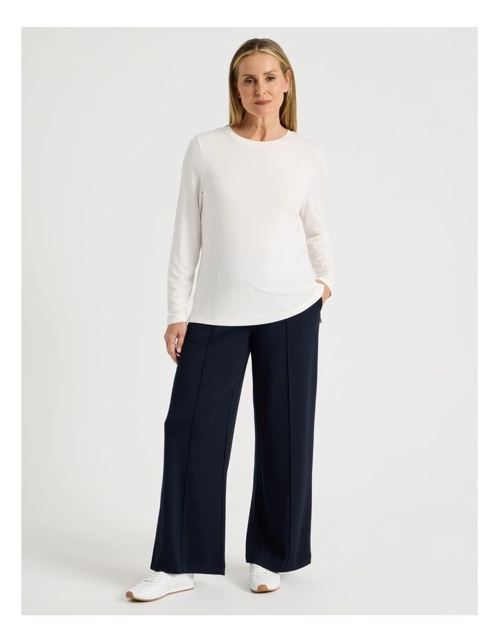 Long Sleeve Layering Tee in Ivory image 2