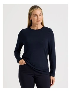 Long Sleeve Layering Tee in Navy