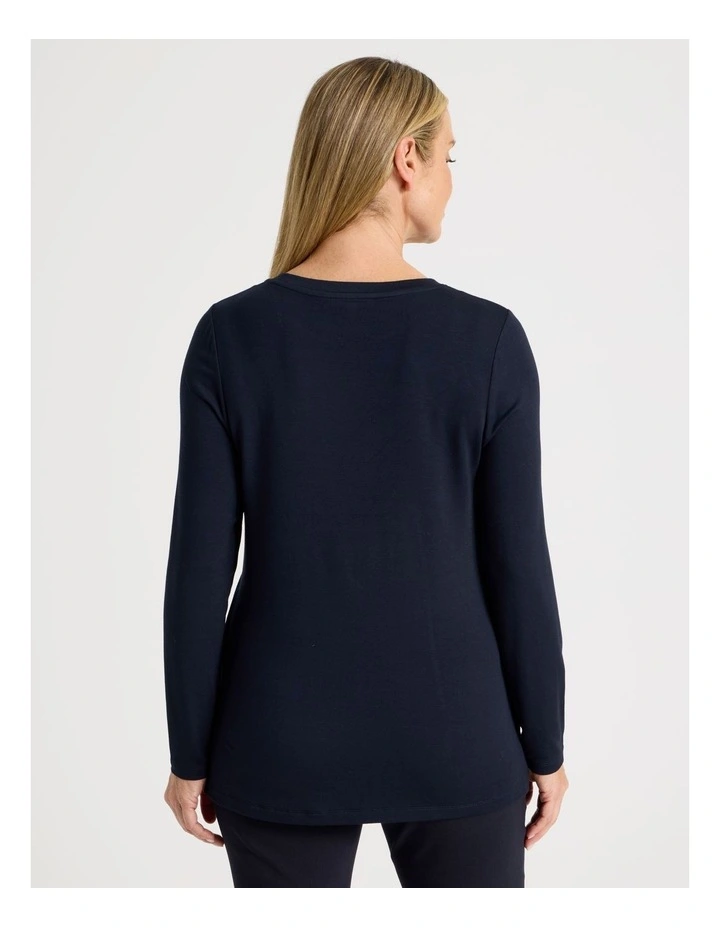 Long Sleeve Layering Tee in Navy image 6