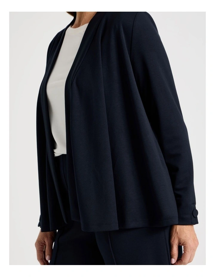 Waterfall Cut And Sew Cardigan in Navy image 2