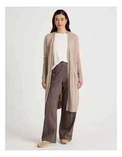 Long Sleeve Long Cardigan in Camel