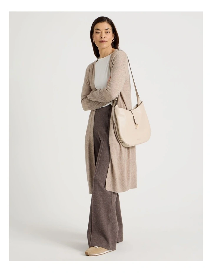 Long Sleeve Long Cardigan in Camel image 3