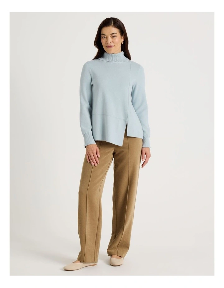 Asymmetrical Hem Jumper in Fog image 2