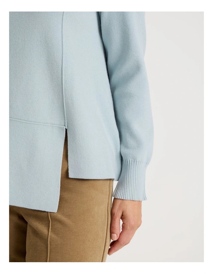 Asymmetrical Hem Jumper in Fog image 7