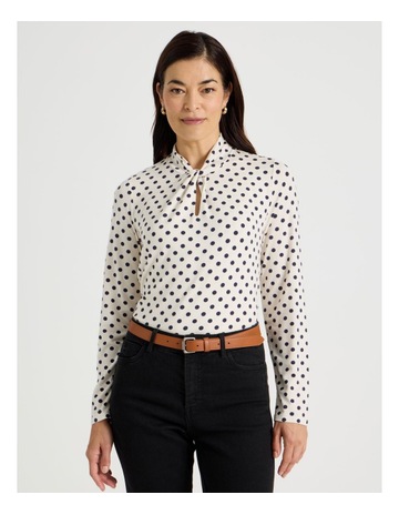 Ivory/Navy Spot colour