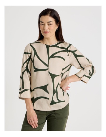 OLIVE/NEUTRAL PRINT colour