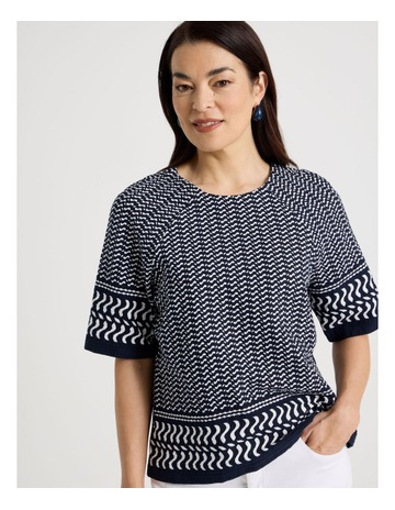 NAVY/WHITE BORDER PR colour