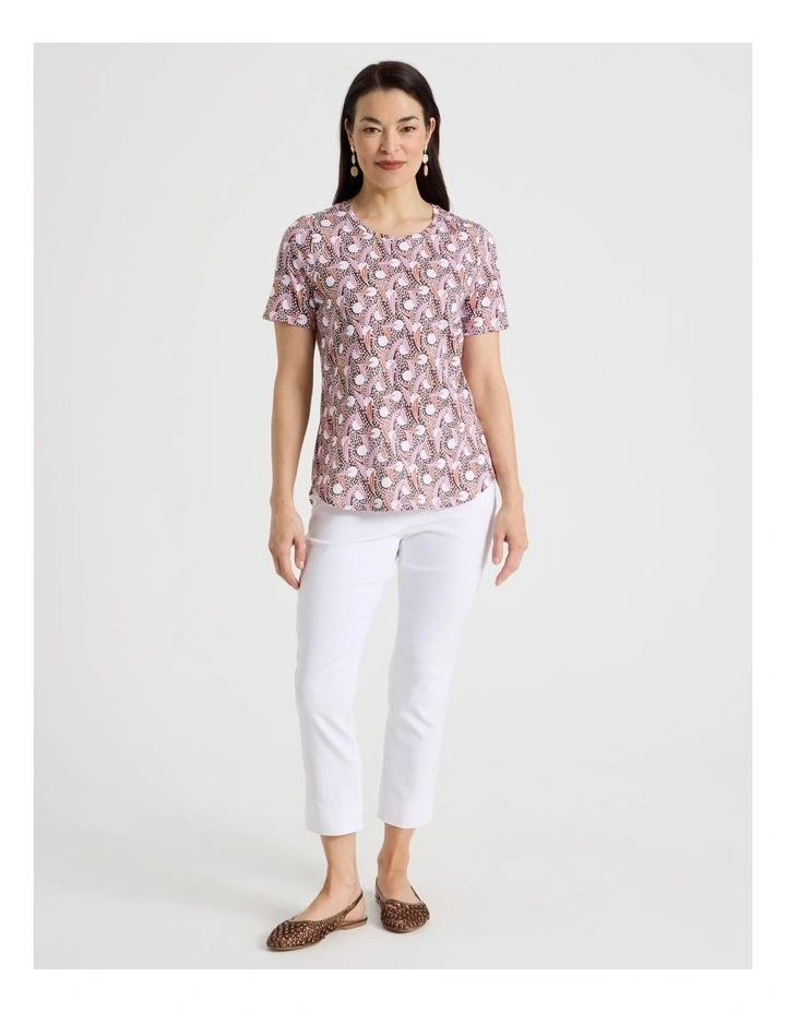 Wardrobe Staple Short Sleeve Tee in Nutmeg/Cantaloupe/White Spot image 3