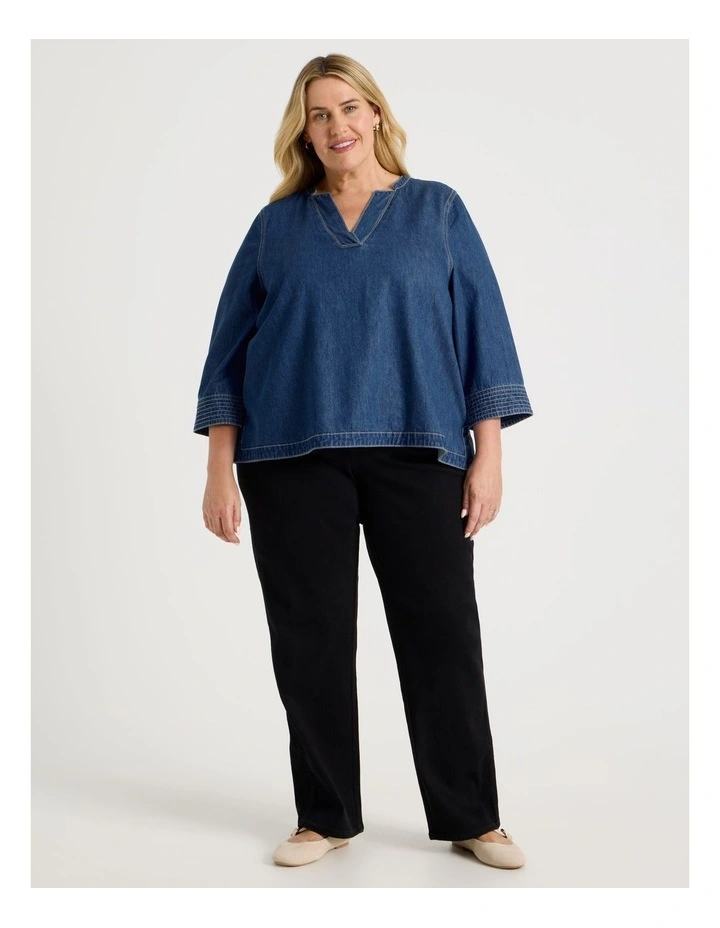 Wardrobe Staple Straight Jean In Black image 2