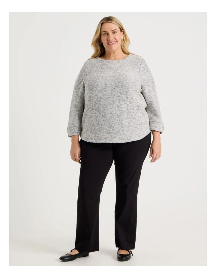 Wardrobe Staple Stretch Full Length Straight Pant In Black image 2