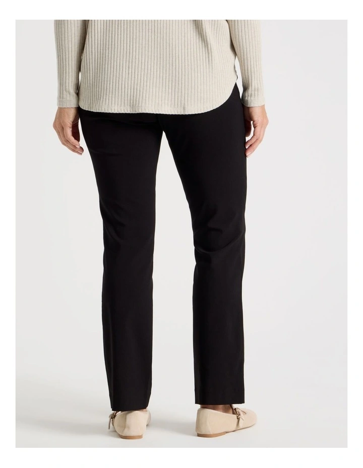 Wardrobe Staple Stretch Full Length Straight Pant In Black image 5