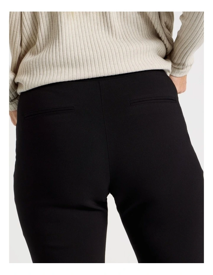 Wardrobe Staple Stretch Full Length Straight Pant In Black image 6