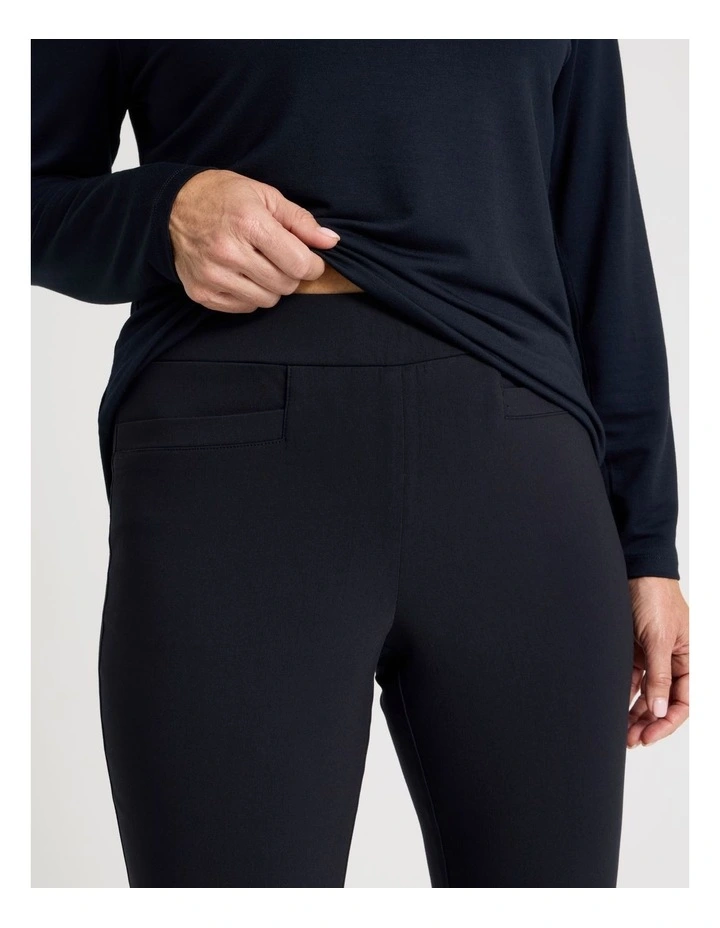 Wardrobe Staple Stretch Full Length Straight Pant In Navy image 3