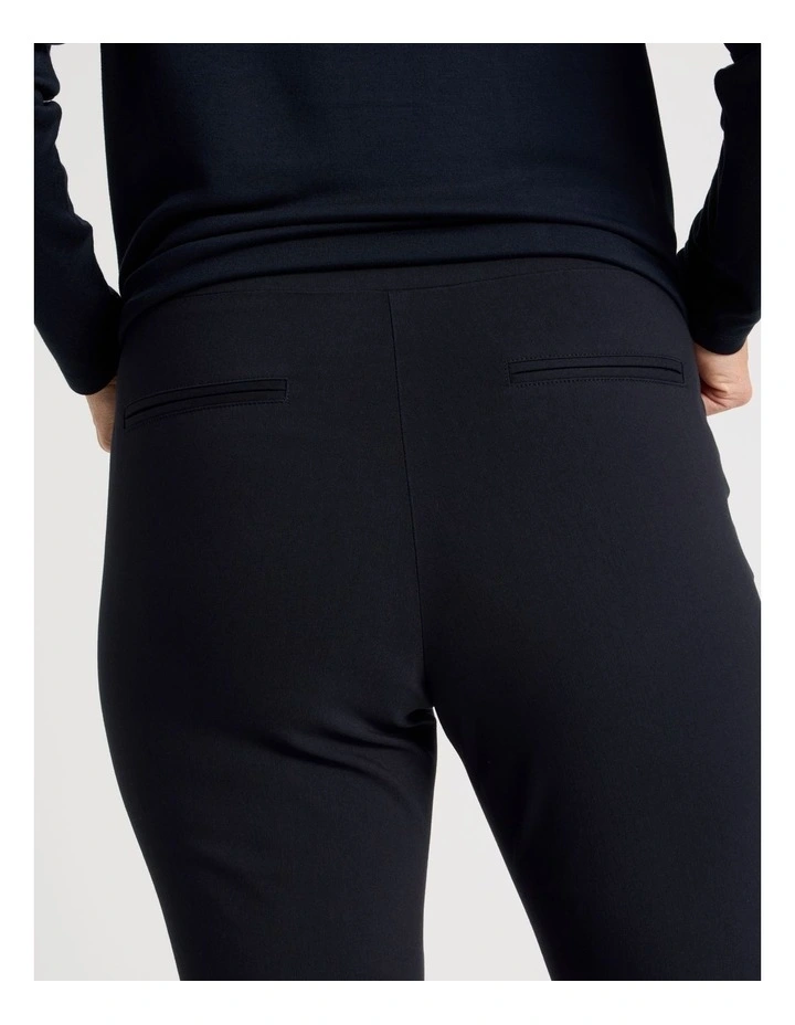 Wardrobe Staple Stretch Full Length Straight Pant In Navy image 5