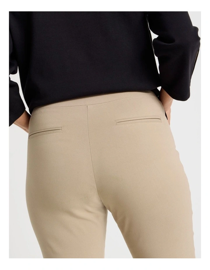 Wardrobe Staple Stretch Full Length Straight Pant In Neutral image 5