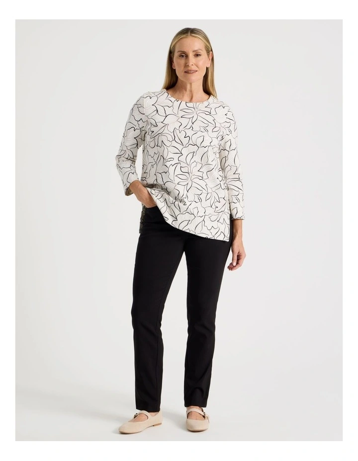 Wardrobe Staple Stretch Full Length Slim Pant In Black image 2