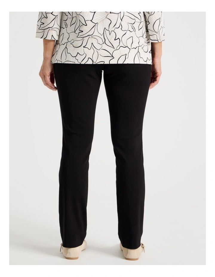 Wardrobe Staple Stretch Full Length Slim Pant In Black image 3