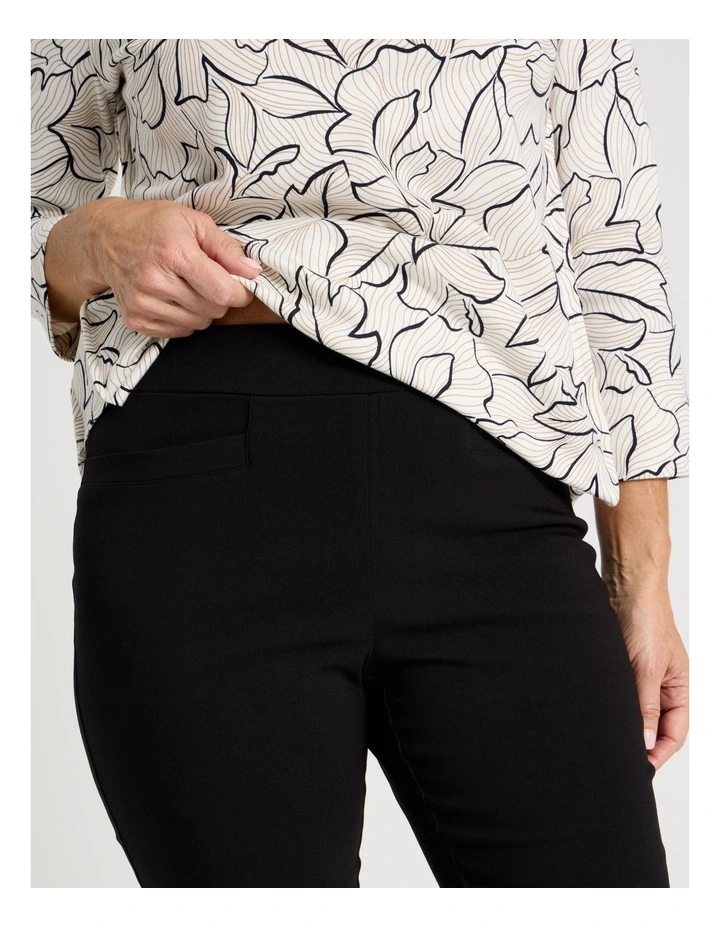 Wardrobe Staple Stretch Full Length Slim Pant In Black image 5