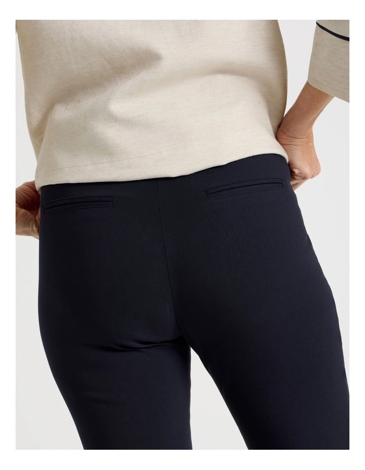 Wardrobe Staple Stretch Full Length Slim Pant In Navy image 5