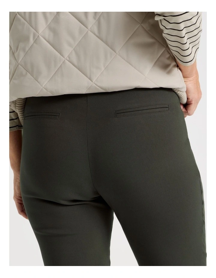 Wardrobe Staple Stretch Full Length Slim Pant In Olive image 5