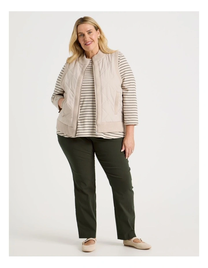 Wardrobe Staple Stretch Full Length Slim Pant In Olive image 6