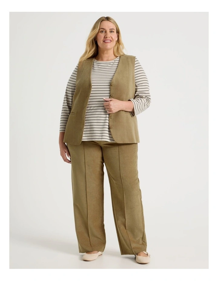 Straight Leg Smart Pant in Camel image 7