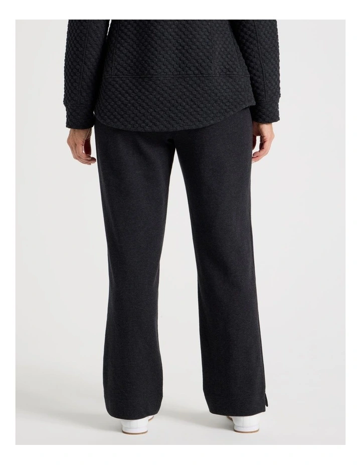 Drawcord Waist Full Length Straight Leg Trackpant In Charcoal Marle image 6