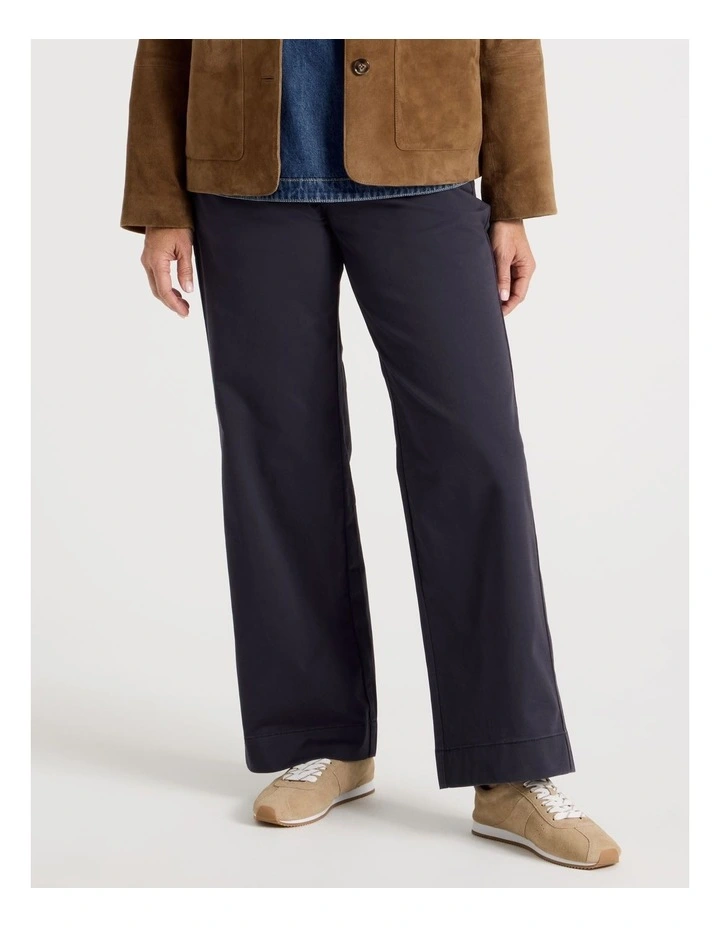 Straight Chino Full Length Pant in Navy image 2