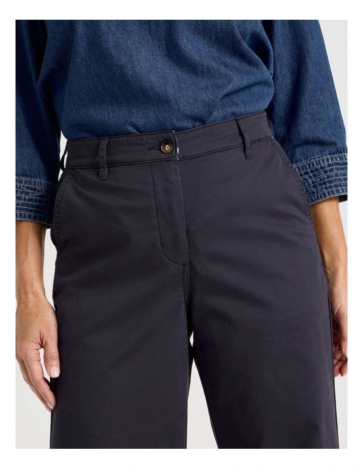 Straight Chino Full Length Pant in Navy image 4