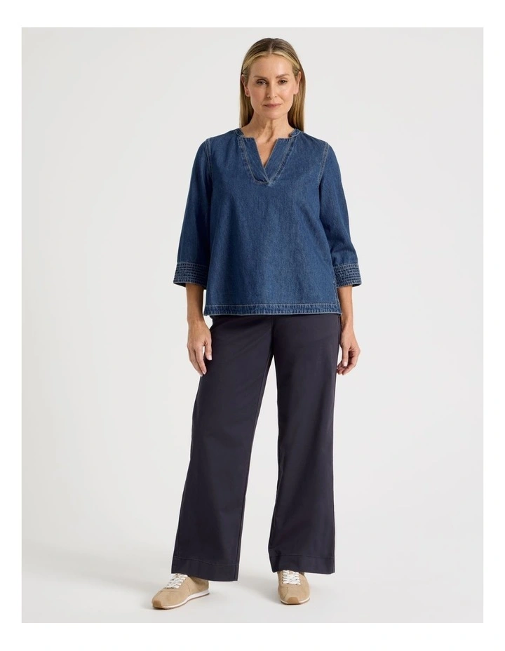 Straight Chino Full Length Pant in Navy image 6