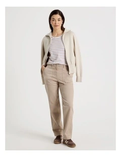 Utility Stretch Pant With Patch Pockets in Neutral