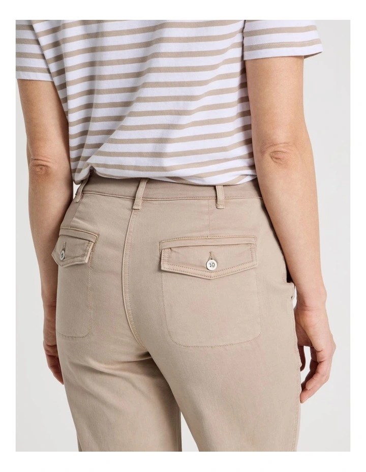 Utility Stretch Pant With Patch Pockets in Neutral image 5