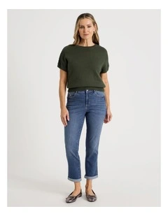 Wardrobe Staple Crop Jean in Light Indigo