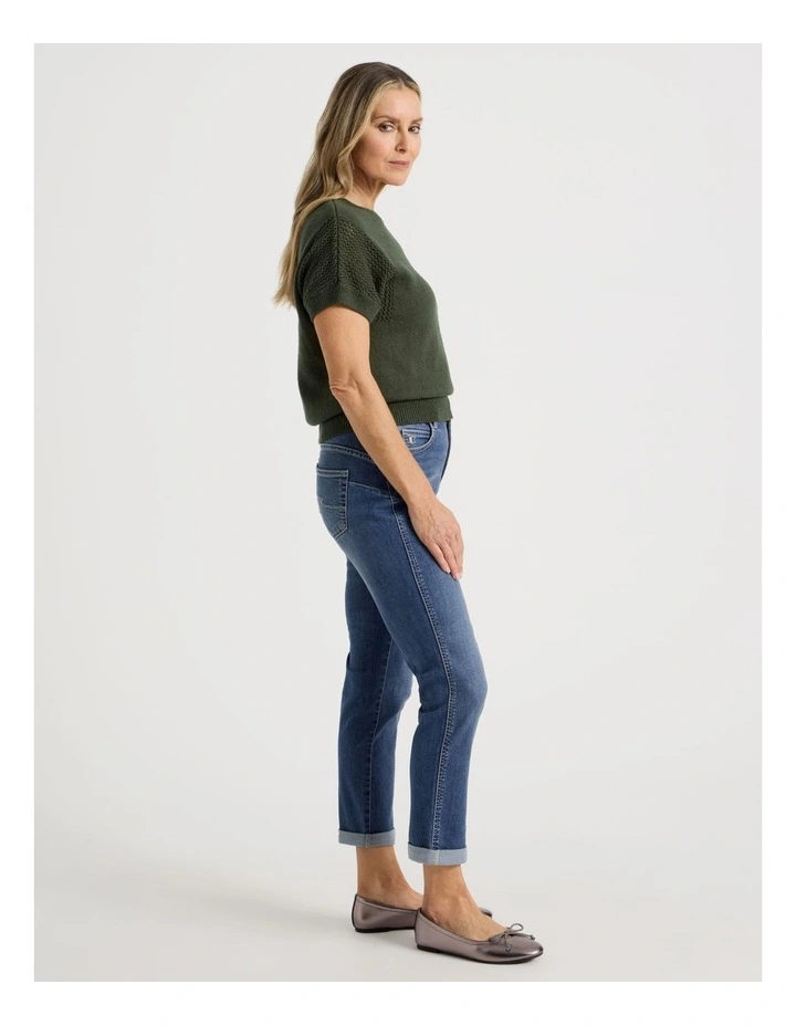 Wardrobe Staple Crop Jean in Light Indigo image 5