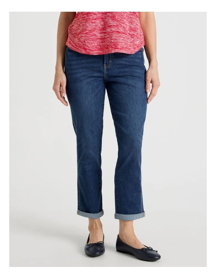 Wardrobe Staple Crop Jean in Mid Indigo image 2