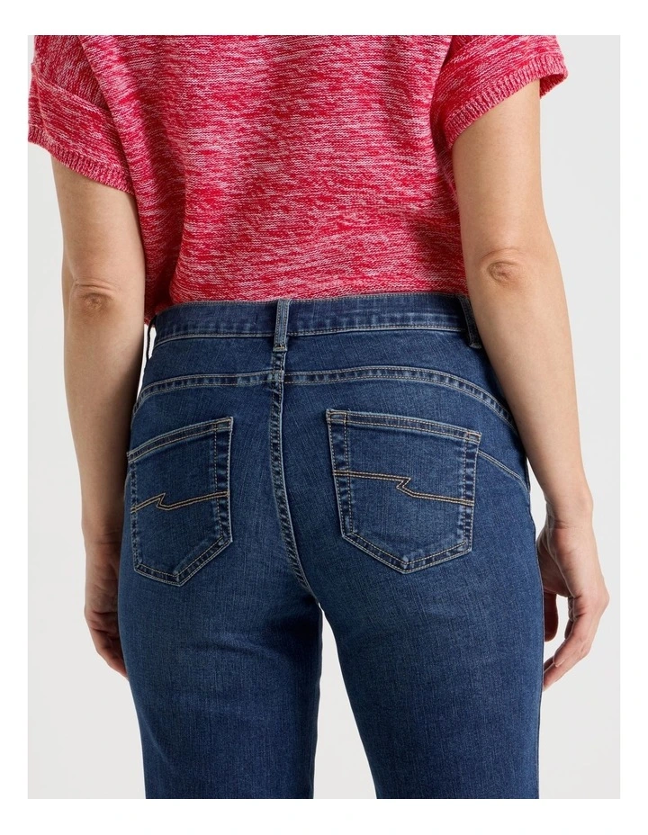 Wardrobe Staple Crop Jean in Mid Indigo image 7